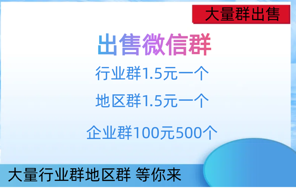行业群地区群